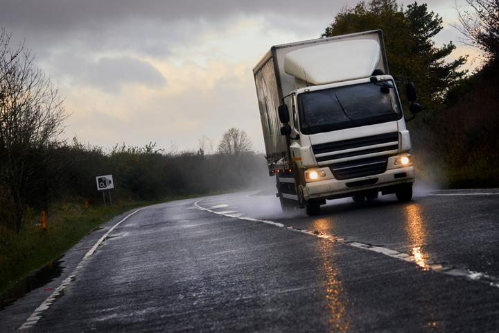 A-truck-transporting-goods-along-the-A1,-England-UK.-AdobeStock_157503961